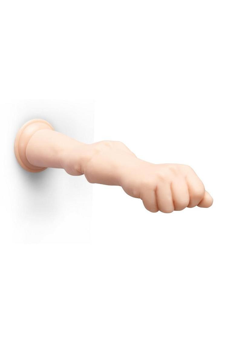 B-Vibe Fist Style Realistic Dildo with Suction Cup 14.5in - Vanilla