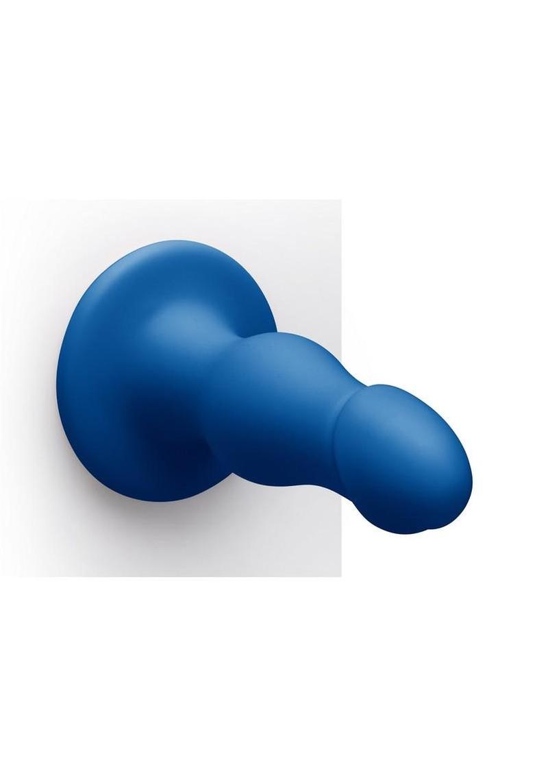 B-Vibe Gape Bullbous Dildo with Suction Cup - Blue