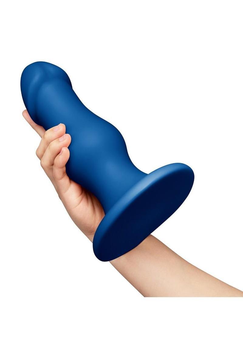B-Vibe Gape Bullbous Dildo with Suction Cup - Blue