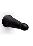 B-Vibe Cone Tapered & Ribbed Dildo with Suction Cup - 10in - Black