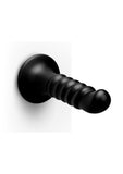 B-Vibe Krush Curved & Ribbed Dildo with Suction Cup - Black