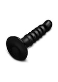 B-Vibe Krush Curved & Ribbed Dildo with Suction Cup - Black