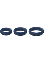 Svakom Triooo Silicone Cock Ring Set (3 Piece) - Blue