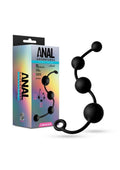 Anal Adventures Platinum Silicone X-Large Anal Beads - Black