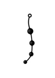 Anal Adventures Platinum Silicone X-Large Anal Beads - Black