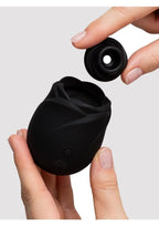 Fifty Shades of Grey Hearts & Flowers Rose 2.0 Rechargeable Silicone Clitoral Stimulator - Black/Gold