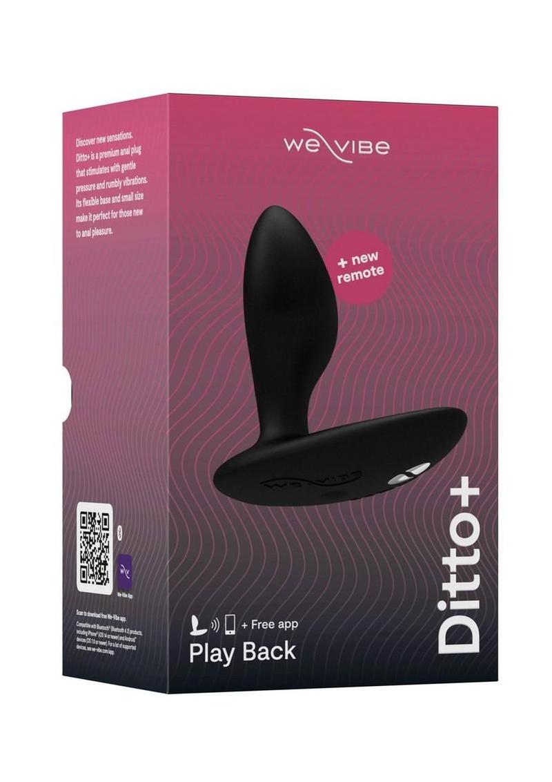 We-Vibe Ditto+ Vibrating Butt Plug - Satin Black