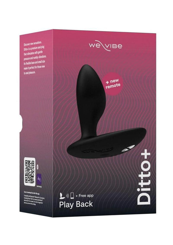 We-Vibe Ditto+ Vibrating Butt Plug - Satin Black