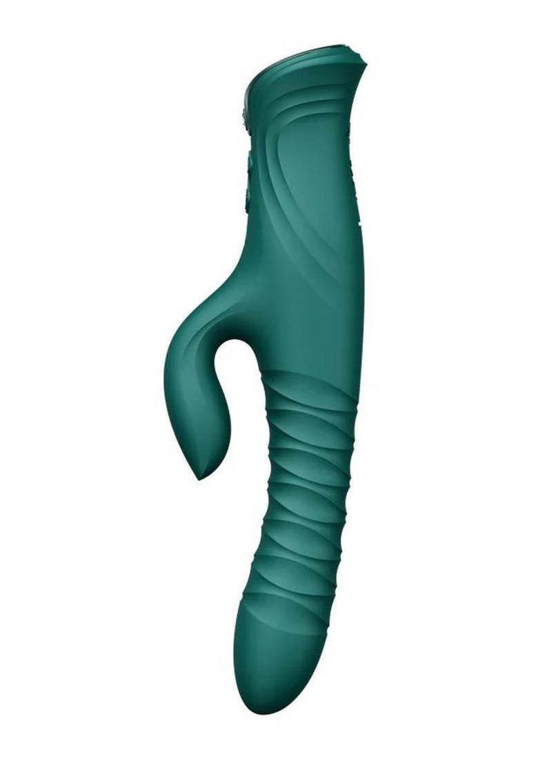 Zalo Mose 2 Rechargeable Silicone App Compatible G-Spot Rabbit Thruster - Green