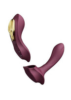 Zalo Aya Rechargeable Silicone Wearable Vibrator - Purple/Gold