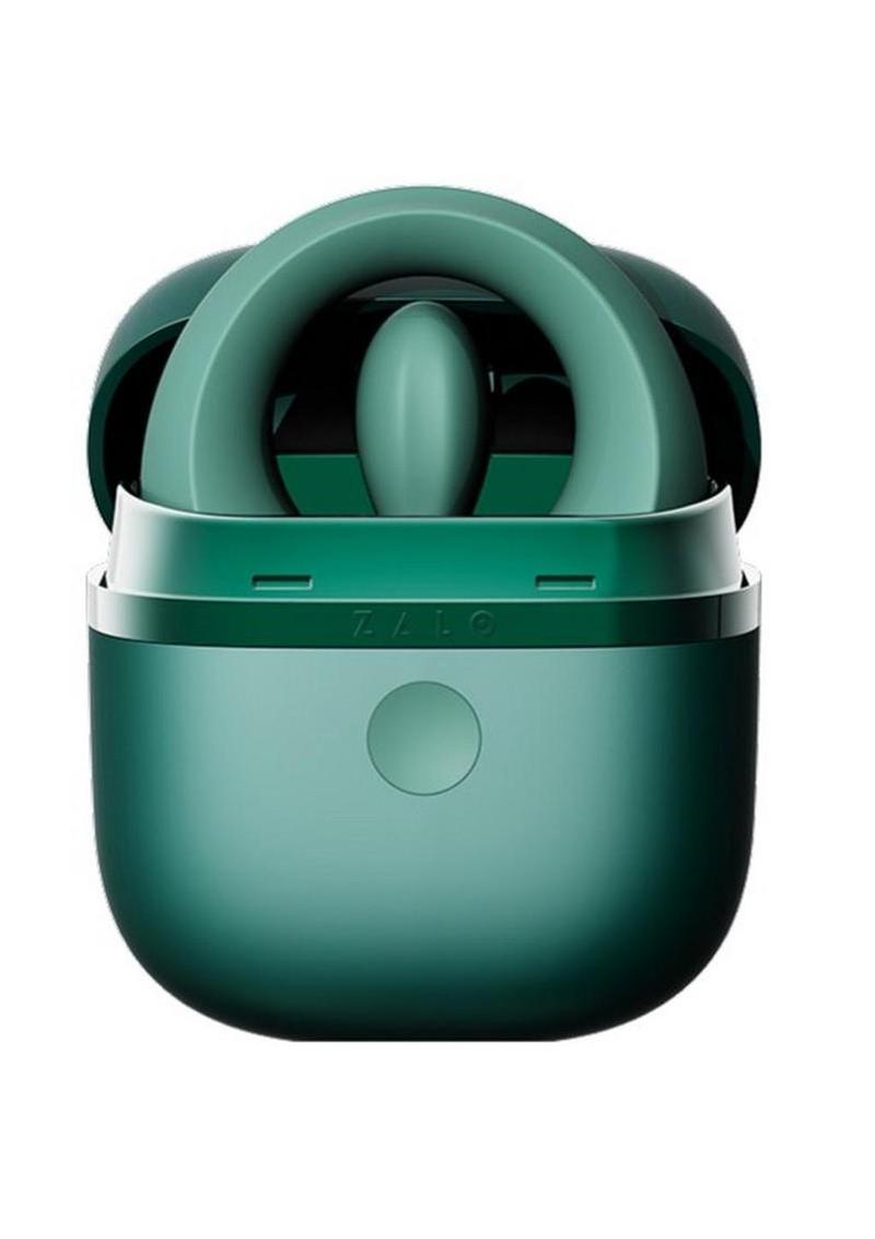 Zalo Apis Rechargeable Silicone App Compatible Vibrating Couple's Ring - Green