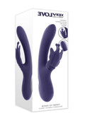 Wings of Frenzy Rechargeable Silicone Multi Vibrator with Clitoral Stimulator - Purple
