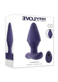Starburst Rechargeable Silicone Expandable Anal Plug with Remote - Purple