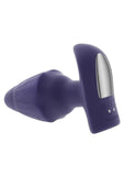 Starburst Rechargeable Silicone Expandable Anal Plug with Remote - Purple