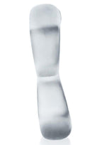 Hunkyjunk Boomerang Silicone Double-Ring Cockring & Nut-Tugger - Clear Steam