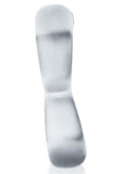 Hunkyjunk Boomerang Silicone Double-Ring Cockring & Nut-Tugger - Clear Steam