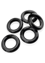 Hunkyjunk Jacker 5 Stack Super-Strong Cockrings (5 Pack) - Black