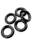 Hunkyjunk Jacker 5 Stack Super-Strong Cockrings (5 Pack) - Black