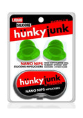Hunkyjunk Nano Nips Just the Tip Silicone Nipple Nubs - Lizzard Green