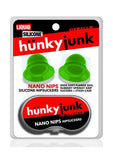 Hunkyjunk Nano Nips Just the Tip Silicone Nipple Nubs - Lizzard Green