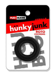 Hunkyjock Roto Grooved Gripper Ribbed Cockring - Black Fog