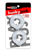 Hunkyjunk Fit Grips Ergo-Fit Silicone Cockrings 2 Pack - Clear