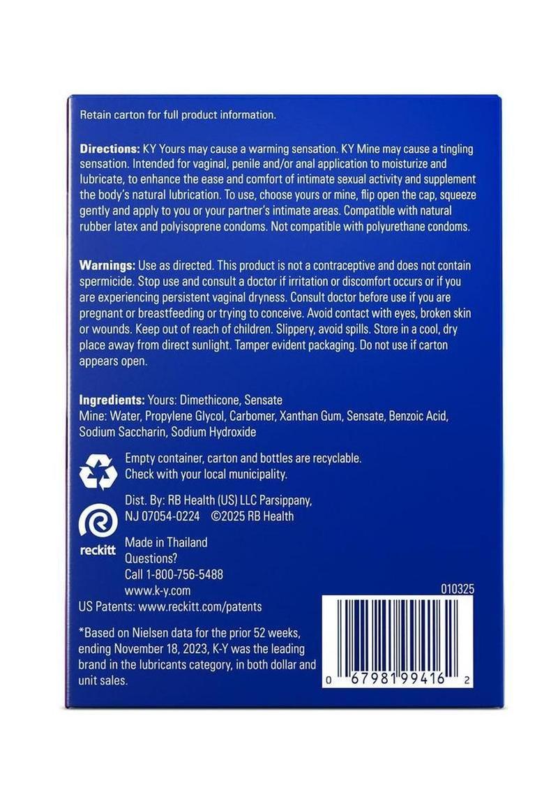 KY Yours and Mine Couples Lubricant Set 1.69oz (2 Piece)