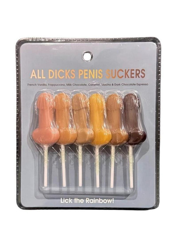 All Dicks Penis Suckers (6 Pack) - Assorted Flavors