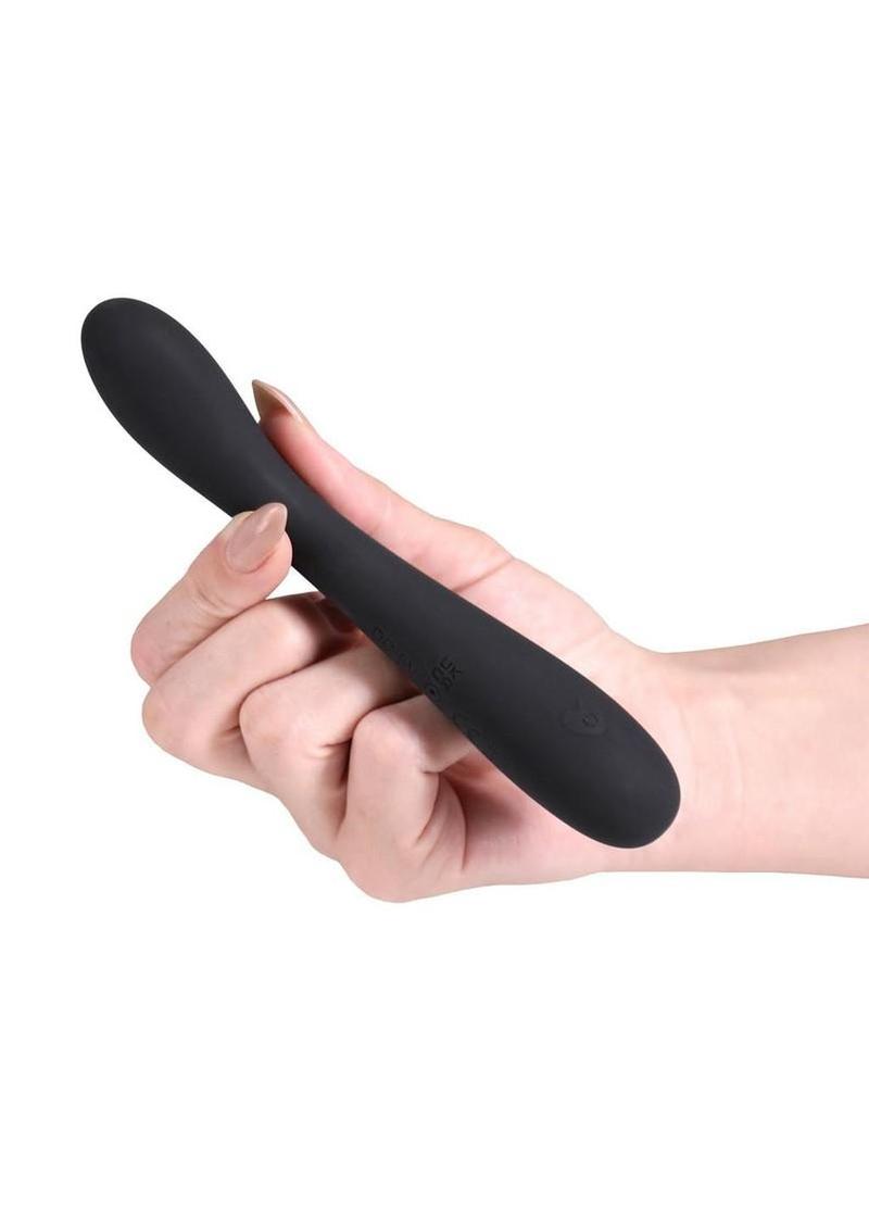 Love Notes Hush Rechargeable Silicone Flexible G-Spot Vibrator - Black