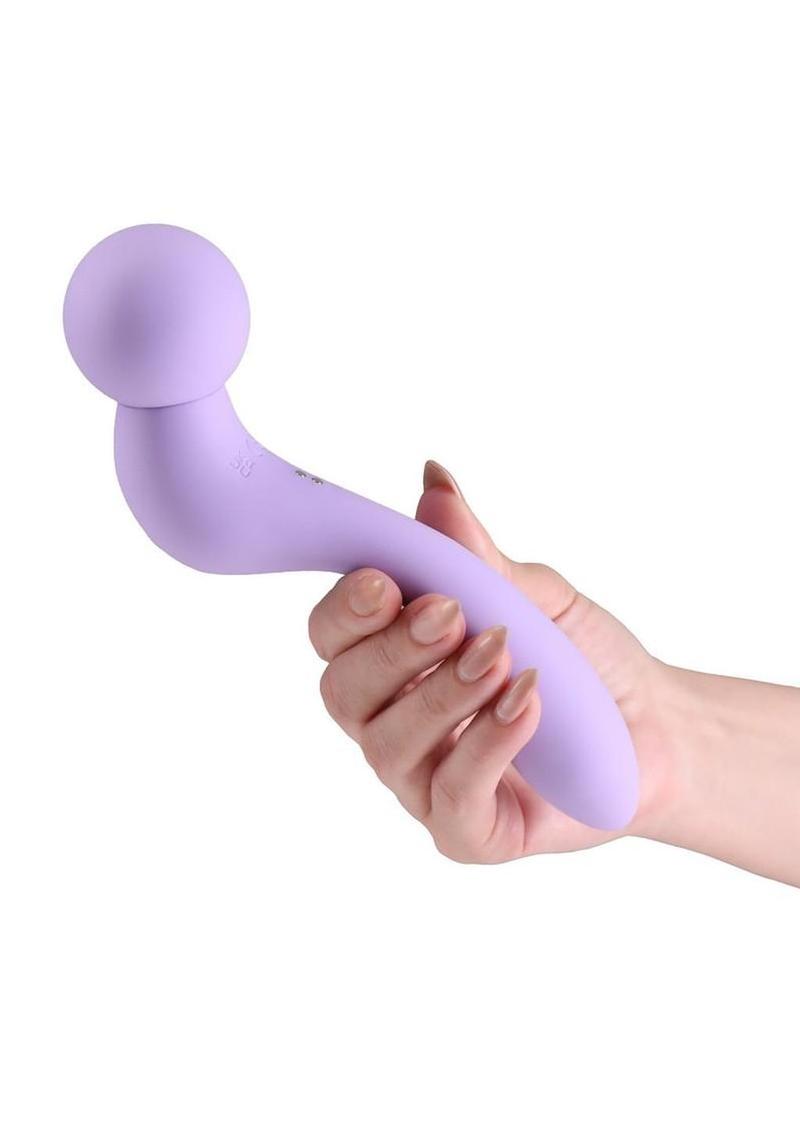 INYA Pleasure Wand Rechargeable Silicone Dual End Vibrator - Lavender