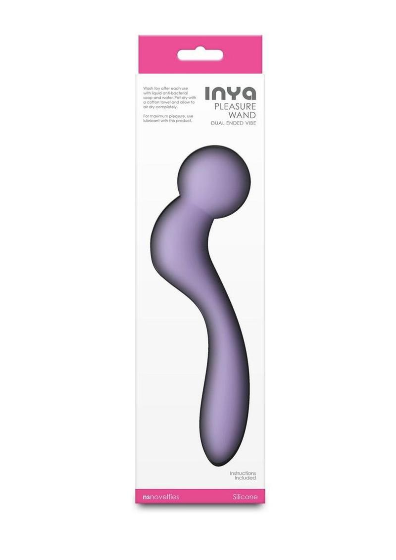 INYA Pleasure Wand Rechargeable Silicone Dual End Vibrator - Lavender