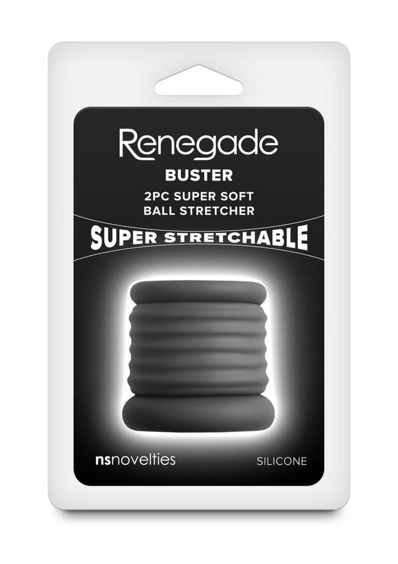 Renegade Buster Silicone Ball Stretcher (2 Piece) - Black