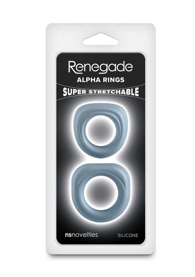 Renegade Alpha Rings Silicone Cockring Set (2 Piece) - Gray