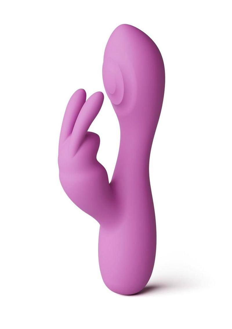X & O's Devotion Rechargeable Silicone Compact Rabbit Vibrator - Purple