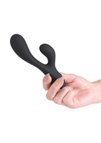 Love Notes Unforgettable Rechargeable Silicone Flexible Rabbit Vibrator - Black