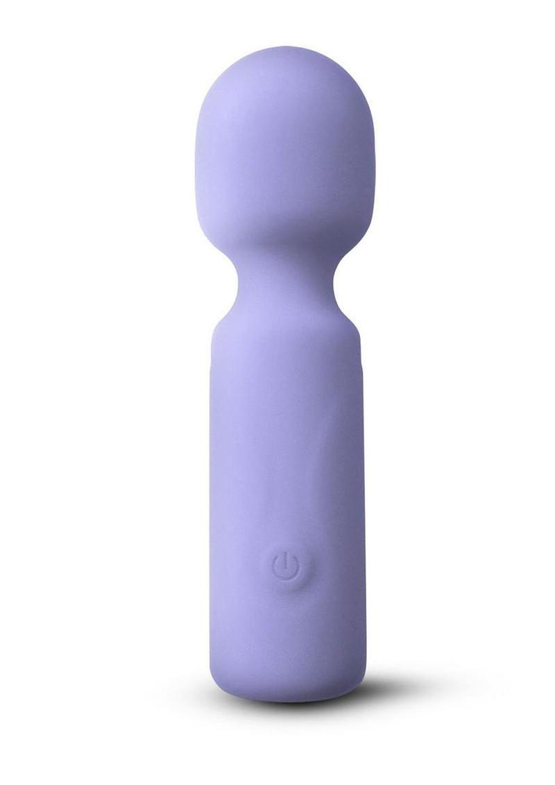 X & O's Adore Rechargeable Silicone Mini Vibrating Wand - Blue