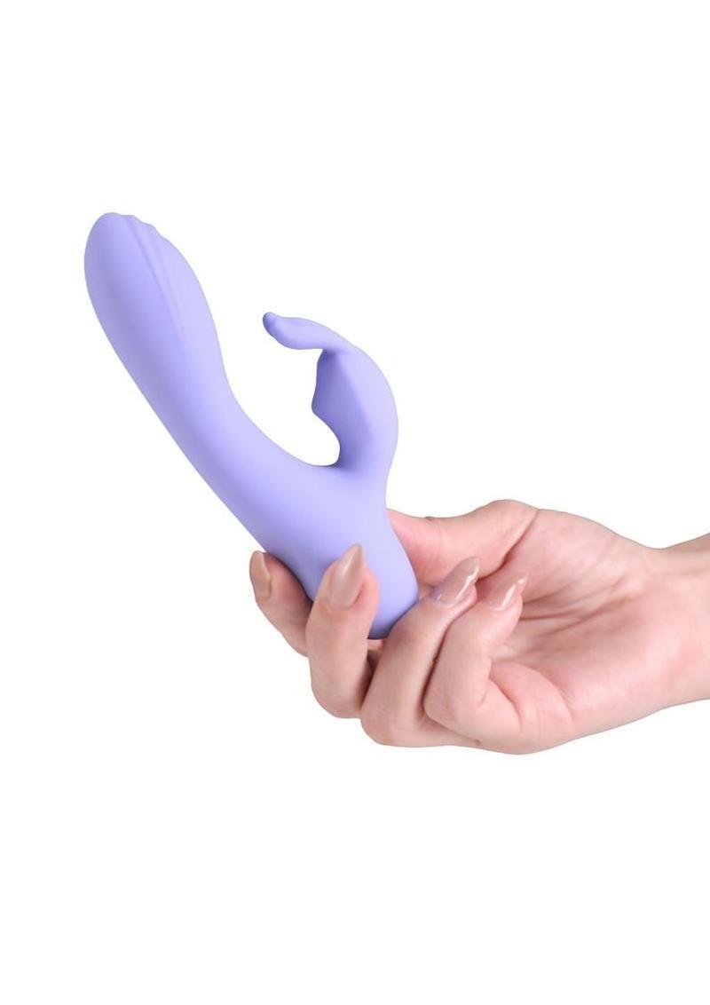 Love Notes Stay Rechargeable Silicone Petite Rabbit Vibrator - Lavender