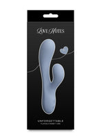 Love Notes Unforgettable Rechargeable Silicone Flexible Rabbit Vibrator - Blue