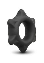 B-Vibe Flex Ring Spike Silicone Cock Ring - Black