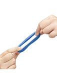 B-Vibe Flex Ring Delta Silicone Cock Ring - Blue