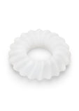 B-Vibe Flex Ring Ripple Silicone Cock Ring - White