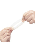 B-Vibe Flex Ring Ripple Silicone Cock Ring - White