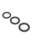 B-Vibe Snug Ring Lite Silicone Cock Ring (3 Pack) - Black
