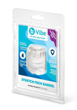 B-Vibe Stretch Tech Barrel Ultra Stretchy Cock Ring - Clear