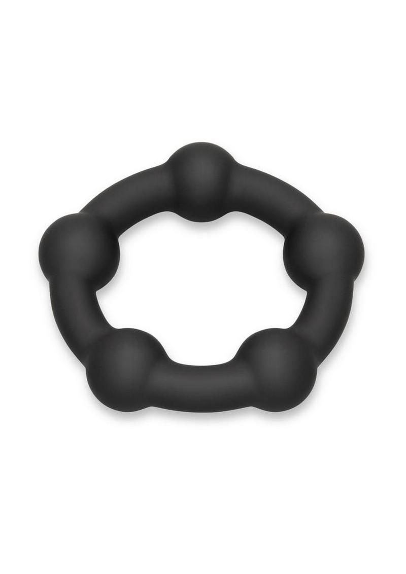 B-Vibe Snug Ring Orbit Nubby Silicone Cock Ring - Black