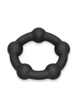B-Vibe Snug Ring Orbit Nubby Silicone Cock Ring - Black