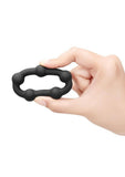 B-Vibe Snug Ring Orbit Nubby Silicone Cock Ring - Black