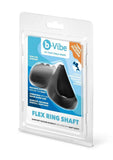 B-Vibe Flex Ring Shaft Silicone Cock Ring and Ball Stretcher - Black