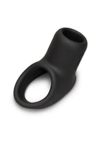 B-Vibe Flex Ring Shaft Silicone Cock Ring and Ball Stretcher - Black