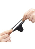 B-Vibe Flex Ring Shaft Silicone Cock Ring and Ball Stretcher - Black